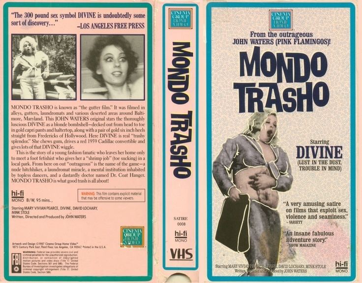 Mondo Trasho Mondo Trasho VHS Cover John Waters Dreamlanders Pinterest Films