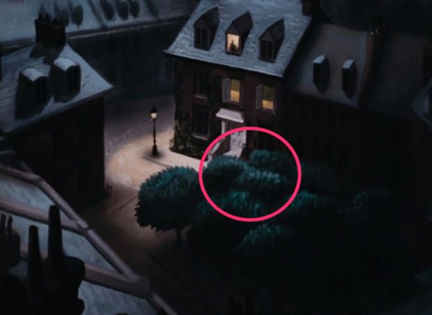 Money from Home movie scenes The film is actually bookended with the same image of the Darling home In front of their London house a cluster of trees forms a Hidden Mickey 