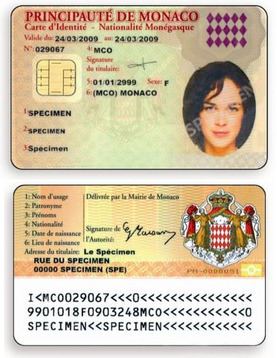 Monégasque identity card