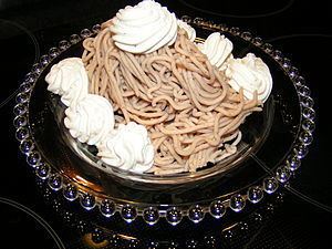 Mont Blanc (dessert) httpsuploadwikimediaorgwikipediacommonsthu