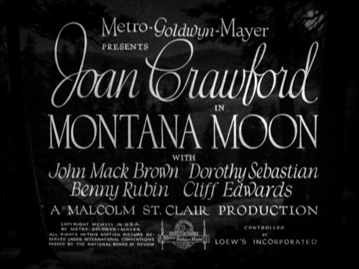 Montana Moon movie scenes The handsome All American halfback turned actor cut his teeth on a few silent films before being cast as 