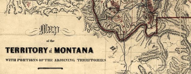 Montana Territory Montana Territory Showing Mineral Strikes 1865