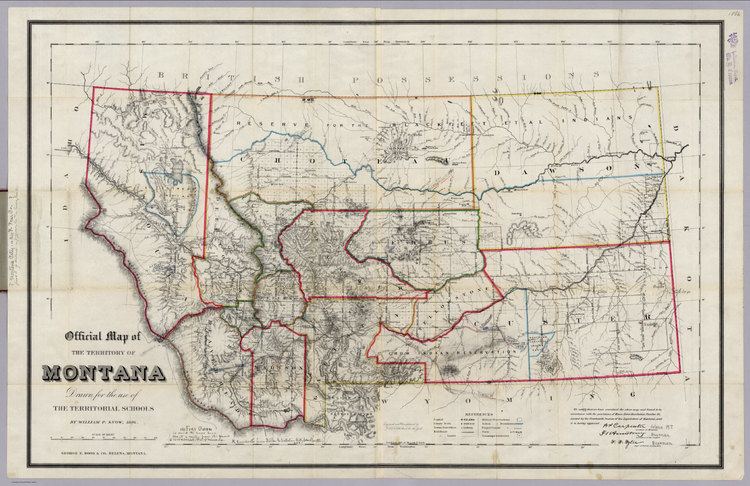 Montana Territory Official map of the Territory of Montana David Rumsey Historical
