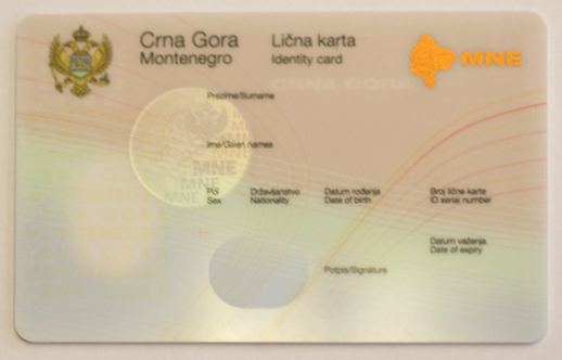 Montenegrin identity card