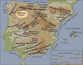 Montes de León wwwsenderismecomimagesterritori000000773Fmapa