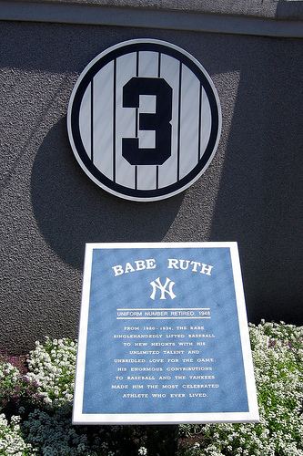 Monument Park (Yankee Stadium) Yankee Stadium Monument Park Retired Numbers Babe Ruth 3 a