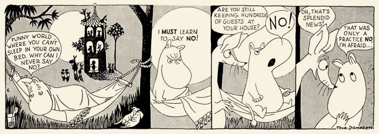 Moomin comic strips A strip from a story about Moomin by Tove Jansson Inspirasjon