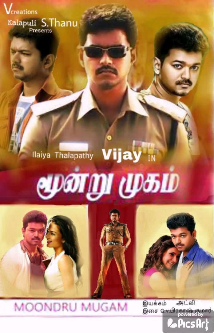 Moondru Mugam Vijay in moondru mugam first look teaser edit by RKMuthuRaj YouTube