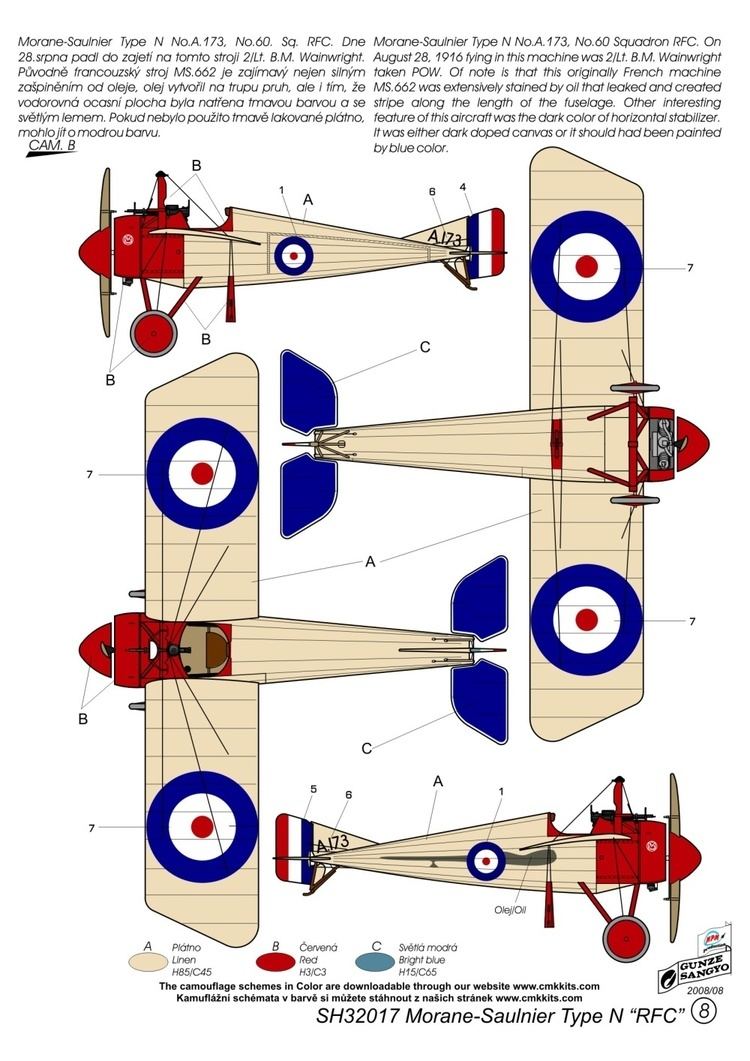 Morane-Saulnier N Western Front MoraneSaulnier N in RFC squadrons