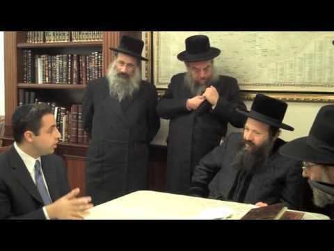 Mordechai Dovid Unger John Heyer meets with Grand Rabbi Mordechai Dovid Unger of Bobov