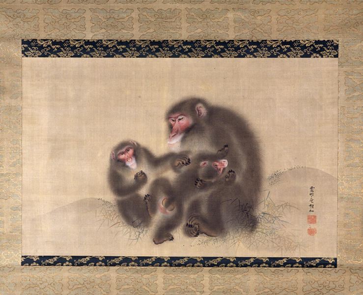 Mori Sosen Family of Japanese monkey by Mori Sosen MIHO MUSEUM