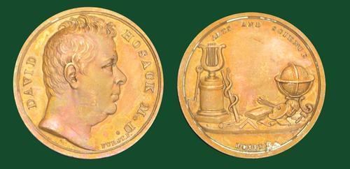 Moritz Fuerst David Hosack MD medal by Moritz Fuerst US Mint 1820 Tulane