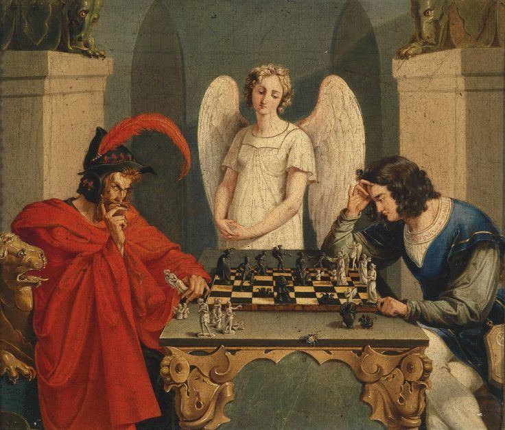 Moritz Retzsch Faust und Mephisto beim Schachspielquot by Friedrich August