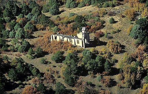 Morley, Colorado Airphoto Aerial Photograph of Morley Church Ruins Las Animas