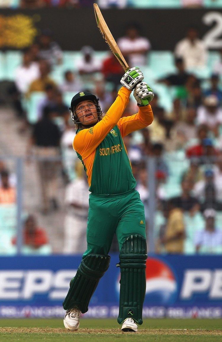 Morné van Wyk Morne van Wyk hits over the top Photo ICC Cricket World Cup 2011