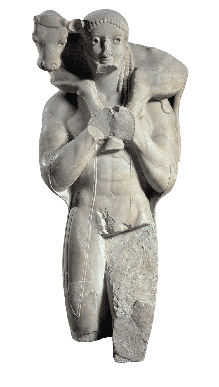 Moschophoros Greece Moschophoros calfbearer 560 Trivium Art History
