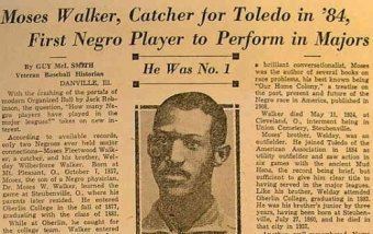 Moses Fleetwood Walker First African American in Professional Baseball OhioWins