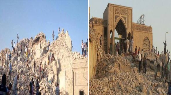 Mosques and shrines of Mosul Muslims Blow Up The Tomb Of Jonah But Under It Is Discovered An