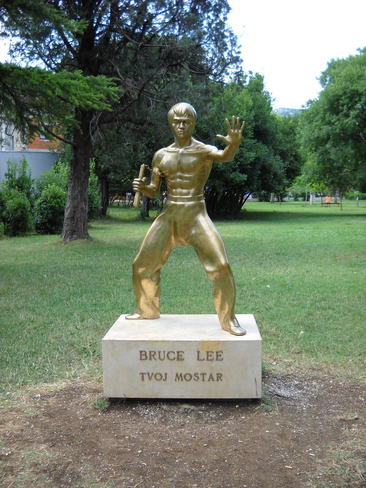 Mostar Bruce Lee statue httpsdubihfileswordpresscom201307dscn1103jpg