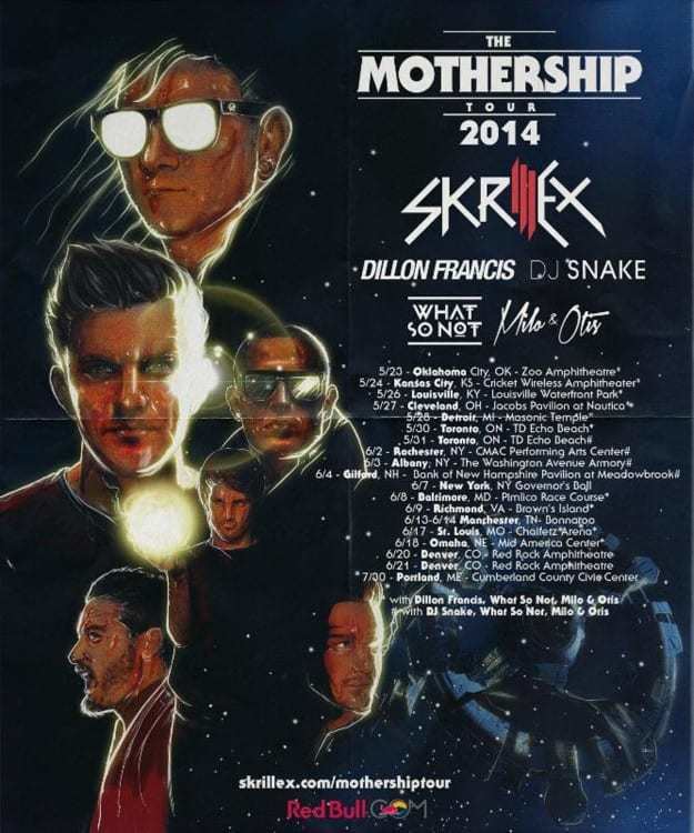 Mothership Tour Skrillex Annouces Mothership Tour 2014 Complex