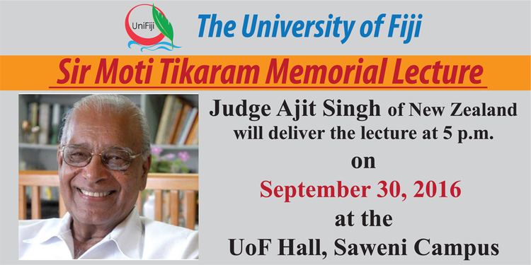 Moti Tikaram eLearn Sir Moti Tikaram Memorial Lecture