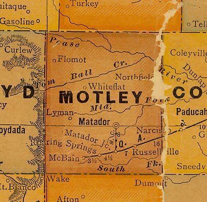 Motley County, Texas wwwtexasescapescomMapGLOMotleyCountyTX1920sMapjpg