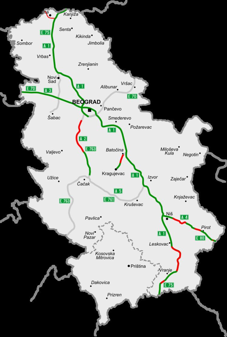Motorways in Serbia