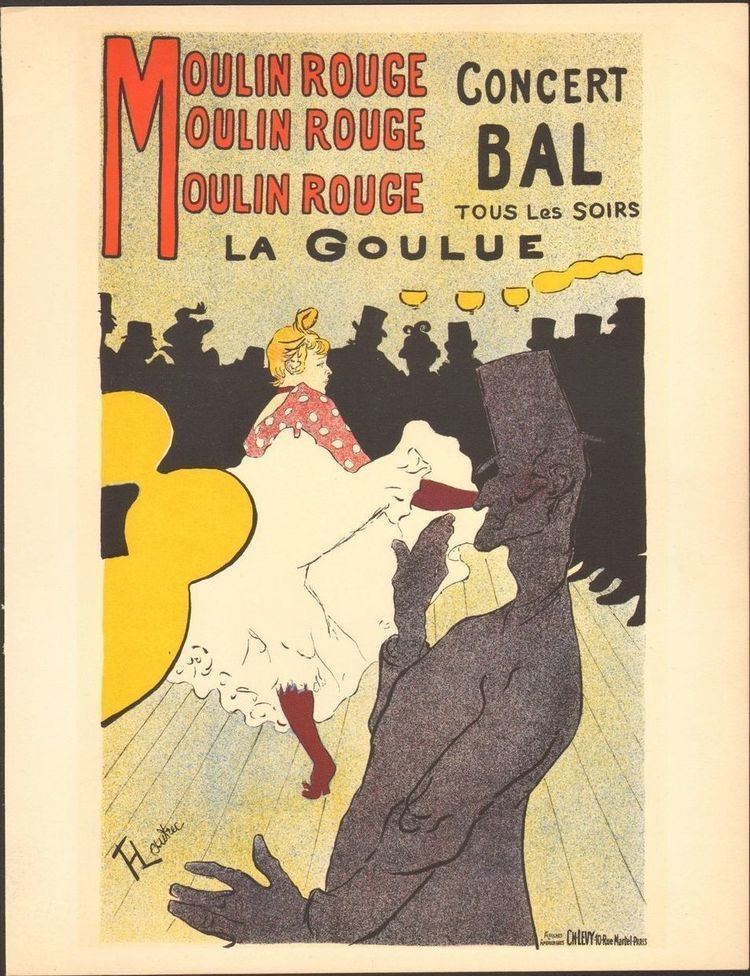 Moulin Rouge: La Goulue ToulouseLautrec 39Moulin Rouge La Goulue39 Stone Lithograph in 7 from