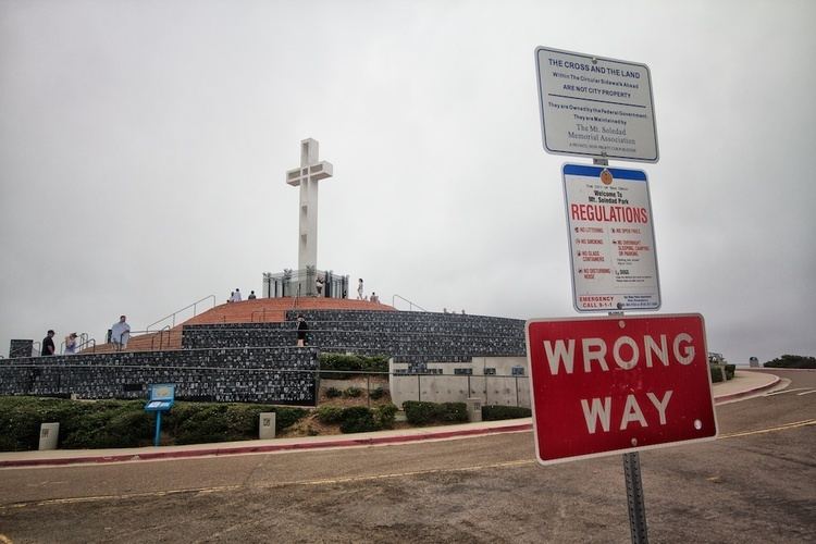 Mount Soledad cross controversy Mt Soledad Cross and Memorial Above La Jolla California Through