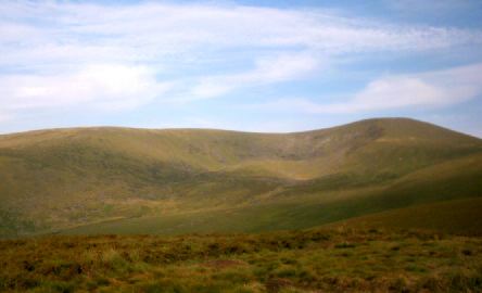 Mountain peaks of the Wicklow Mountains