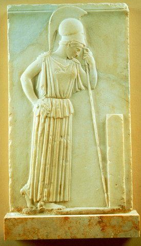 Mourning Athena Relief of the quotmourning athenaquot Acropolis museum Athens Greece