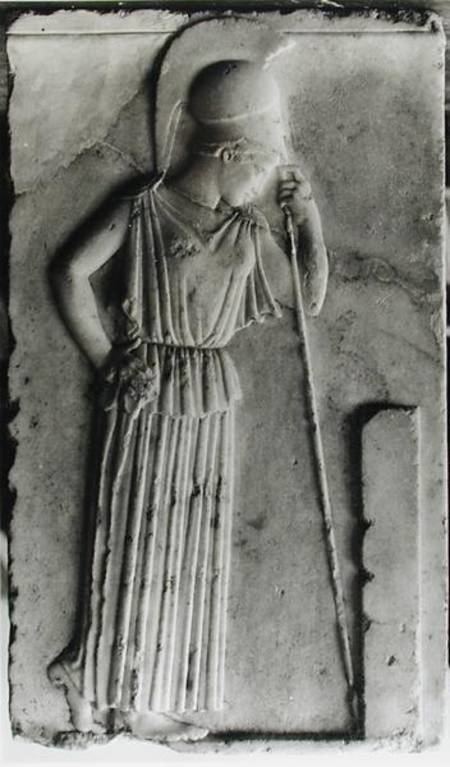 Mourning Athena Relief of the Mourning Athena Greek School as art print or hand