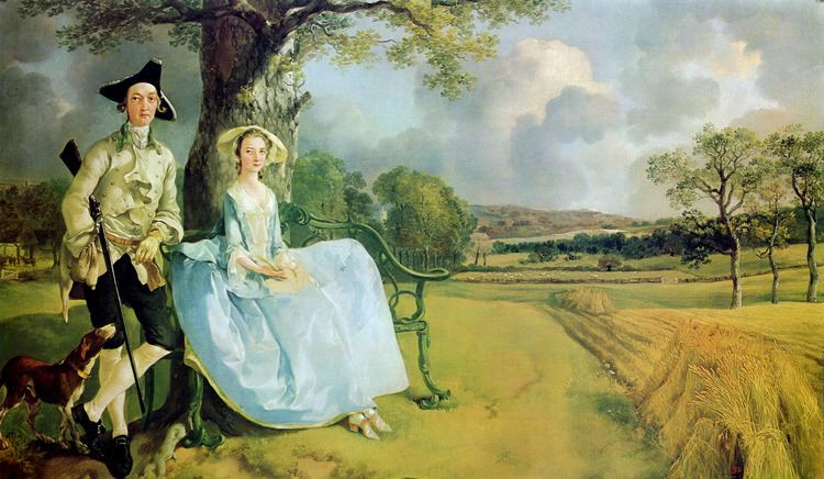 Mr and Mrs Andrews Mr and Mrs Andrews 1749 Thomas Gainsborough WikiArtorg