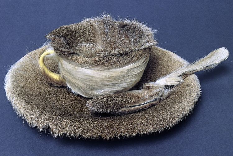 Méret Oppenheim Meret Oppenheim Object Furcovered cup saucer and spoon