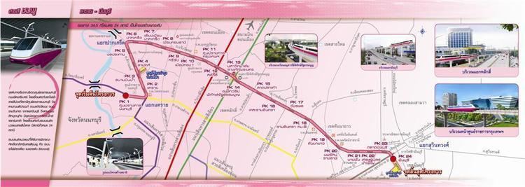 MRT Pink Line Post the picture of mass transit and station in capital city at
