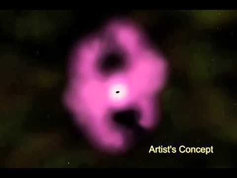 MS 0735.6+7421 Chandra Image amp Artist Illustration of MS 073567421 YouTube