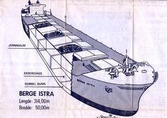 MS Berge Istra outline showing its compartments