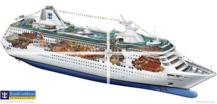 MS Empress of the Seas RCCL Empress of the Seas cruise ship cutaway
