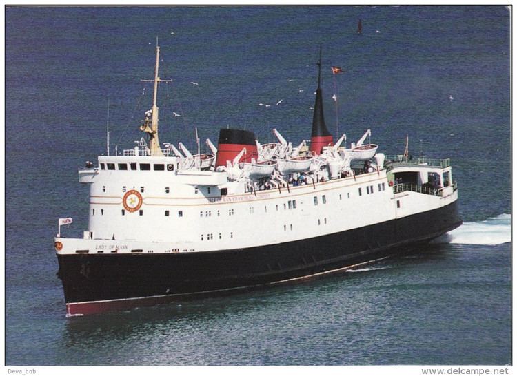 MS Lady of Mann Ferries Ship Postcard MS Lady of Mann Isle of Man Steam Packet Ferry