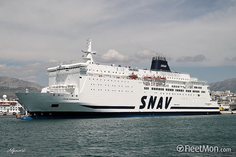 MS SNAV Adriatico Photo of SNAV ADRIATICO IMO 8416308 MMSI 247334600 Callsign