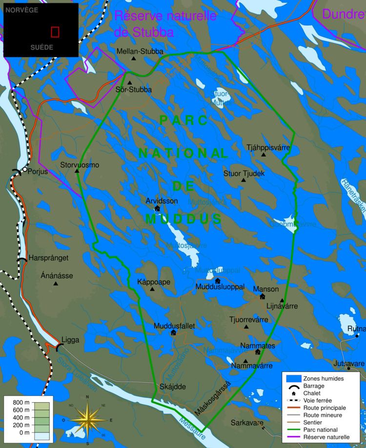 Muddus National Park FileMuddus national park topographic mapfrsvg Wikimedia Commons
