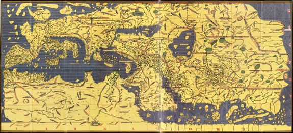 Muhammad al-Idrisi Crossing the Ocean Sea 1154 Mohammad Al Idrisis World Map