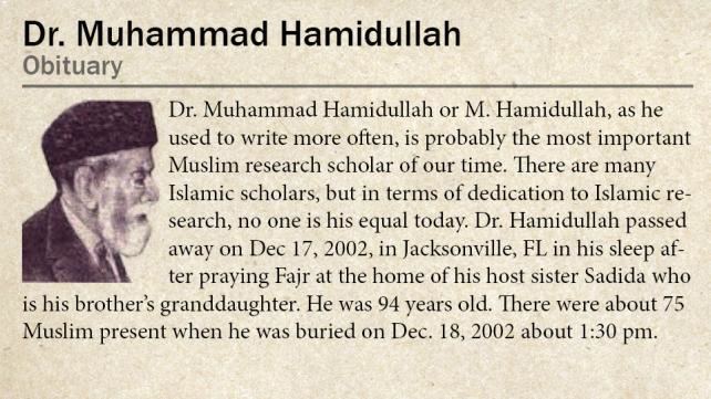 Muhammad Hamidullah Remembering Dr Muhammad Hamidullah SoundVisioncom