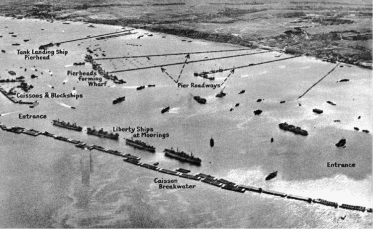 Mulberry harbour Arromanches Mulberry harbour