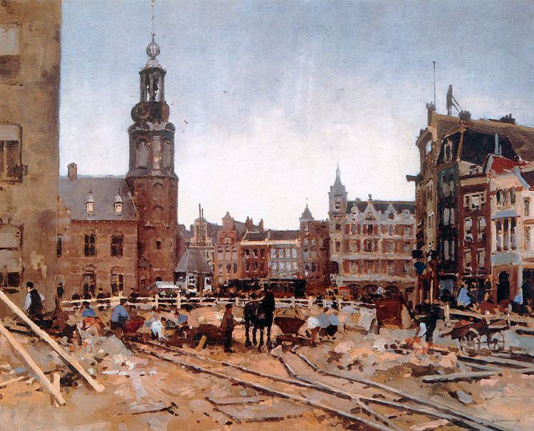 Muntplein, Amsterdam Work In Progress On Muntplein In Amsterdam Cornelis Vreedenburgh