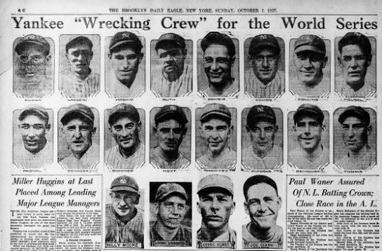 Murderers' Row 1927 New York Yankees quotMurderers Rowquot Fold3