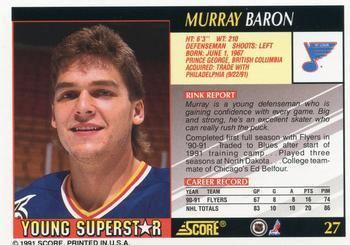 Murray Baron The Trading Card Database 199192 Score Young Superstars