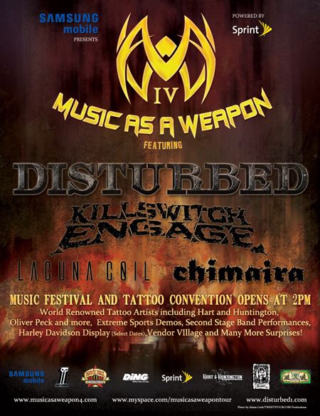 Music as a Weapon Disturbed Killswitch Engage Lacuna Coil More 39Music As A Weapon