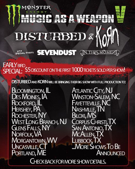 Music as a Weapon Disturbed And Korn To CoHeadline Music As A Weapon V Metal Insider