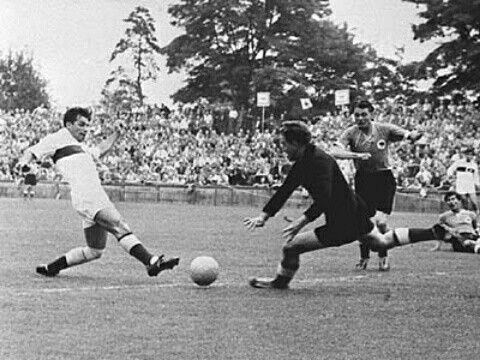 Mustafa Ertan West Germany 7 Turkey 2 in 1954 in Zurich Mustafa Ertan gets a goal